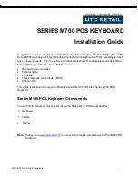 Ultimate Technology POS Keyboard M700 Installation Manual preview