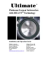 Ultimate Platinum Format Subwooferswith HEATT Technology Installation And Operation Manual preview