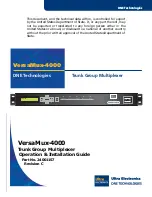 Preview for 1 page of Ultra electronics VersaMux-4000 Operations & Installation Manual