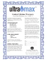 Preview for 54 page of Ultra Max UM-2100-762 Installation, Operation And Maintenance Manual