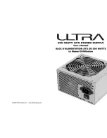 Ultra Products 500 Watt ATX Power Supply User Manual preview