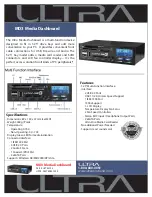 Preview for 1 page of Ultra Products Media Dashboard MD3 Specifications