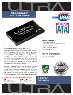 Ultra Products USB 2.0/SATA 2.5" Hard Drive Enclosure ULT40120 Brochure & Specs preview