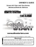 Preview for 1 page of Ultra Start 12 SERIES Owner'S Manual