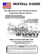 Предварительный просмотр 1 страницы Ultra Start 1250 SERIES Install Manual