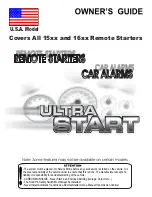 Ultra Start 15xx Owner'S Manual preview