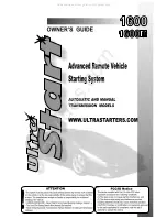 Preview for 1 page of Ultra Start 1600 Owner'S Manual