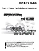 Ultra Start 22xx Owner'S Manual preview