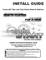 Предварительный просмотр 1 страницы Ultra Start 32 SERIES Install Manual