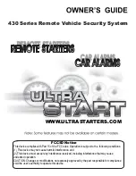 Preview for 1 page of Ultra Start 430 Series Owner'S Manual