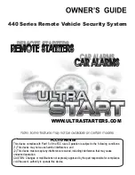 Preview for 1 page of Ultra Start 440 Series Owner'S Manual