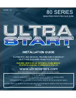 Preview for 1 page of Ultra Start 80 Series Installation Manual