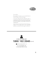 Preview for 3 page of Ultra DURA+ User Manual & Warranty Card