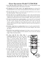 Preview for 10 page of ultracomfort Stellar Comfort UC550-L Owner'S Manual And Warranty