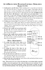 Preview for 9 page of ultracomfort UC490 Owner'S Manual