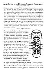 Preview for 13 page of ultracomfort UC562 Owner'S Manual