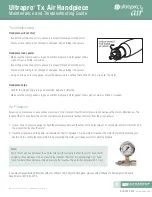 Preview for 2 page of Ultradent Products Ultrapro Tx Air Maintenance And Troubleshooting Manual