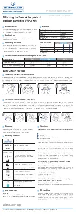 Preview for 2 page of Ultrafilter FFP2 NR Instructions For Use