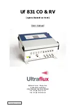 Preview for 1 page of Ultraflux UF 831 User Manual