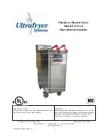 ULTRAFRYER F-E21-14 Operation Instructions Manual preview