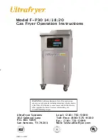 Preview for 1 page of ULTRAFRYER F-P30 14 Operation Instructions Manual