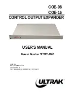 Preview for 1 page of Ultrak COE-08 User Manual