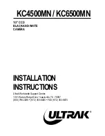 Ultrak KC4500MN Installation Instructions Manual preview