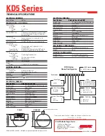 Предварительный просмотр 2 страницы Ultrak KD5 Series Specifications