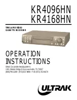 Preview for 1 page of Ultrak KR4096HN Operation Instructions Manual