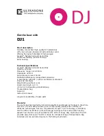 Preview for 1 page of Ultrasone DJ1 Quick Manual