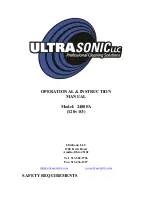 Ultrasonic 2400FA Operational Instruction Manual preview