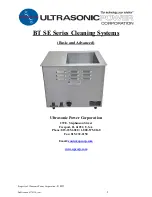 Ultrasonic BT 130SE Manual preview