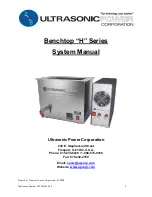 Предварительный просмотр 1 страницы Ultrasonic BT H Series System Manual