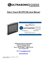 Ultrasonic PPC30 User Manual preview