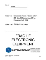 Preview for 271 page of Ultrasonic UP3218 Operator And  Maintenance Manual