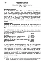 Ultrasonic XL 800 Instructions For Use Manual preview