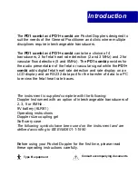 Preview for 3 page of Ultrasound Technologies PD1+ combi Operating Instructions Manual