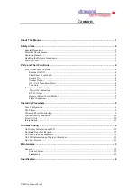 Preview for 2 page of Ultrasound Technologies PFM1 Operating Manual