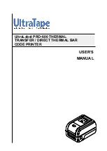 Preview for 1 page of UltraTape UltraLabel PRO-600 User Manual