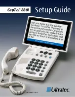 Preview for 1 page of Ultratec CapTel 880i Setup Manual