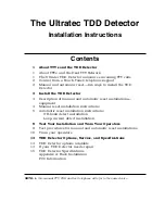 Preview for 3 page of Ultratec TDD Detector Installation Instructions Manual