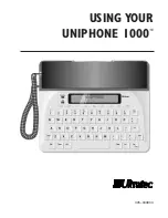 Ultratec Uniphone 1000 User Manual preview