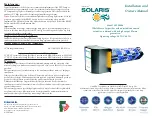 Ultravation Solaris SLX1024 Installation And Owner'S Manual preview