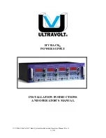 Ultravolt HV RACK Installation Instructions And Operating Manual preview