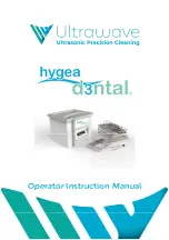 Preview for 1 page of Ultrawave hygea d3ntal Operator'S Instruction Manual