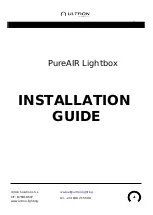 Preview for 1 page of ultron PureAIR Lightbox Installation Manual