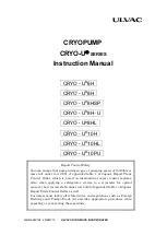 Preview for 1 page of Ulvac CRYO-U Series Instruction Manual