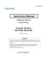 Ulvac DA-41D Instruction Manual preview