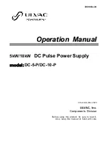 Ulvac DC-5-P Operation Manual preview