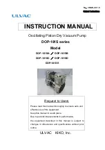 Ulvac DOP-181S Series Instruction Manual preview